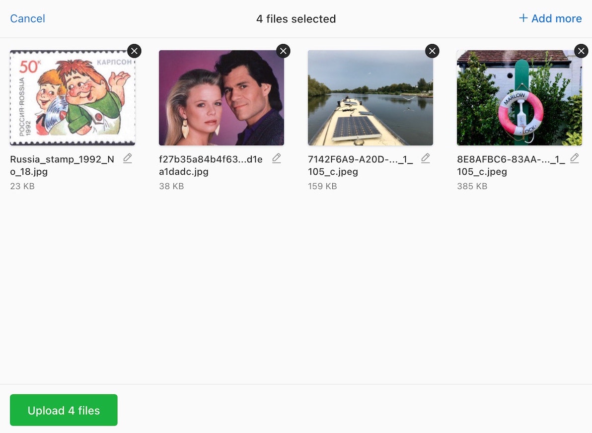 Uppy 2.0 UI with files